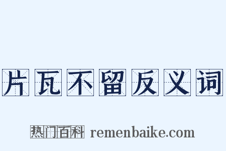 片瓦不留反义词是什么意思的图片